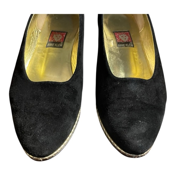 Anne Klein Vintage Black Suede Slip-On Flats | Timeless Classic Chic 7M - Picture 3 of 12
